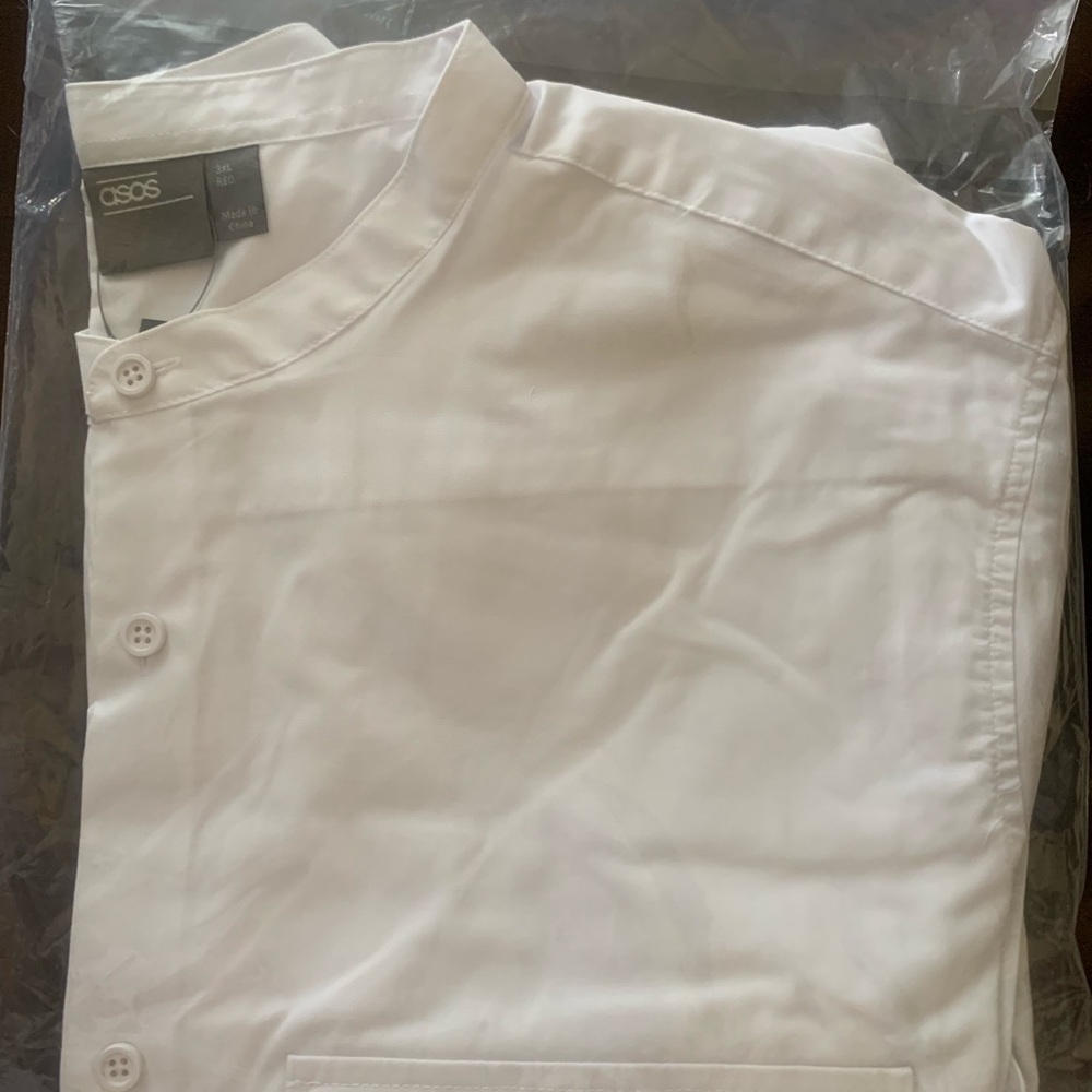 Grandad elongated buttondown long sleeve shirt